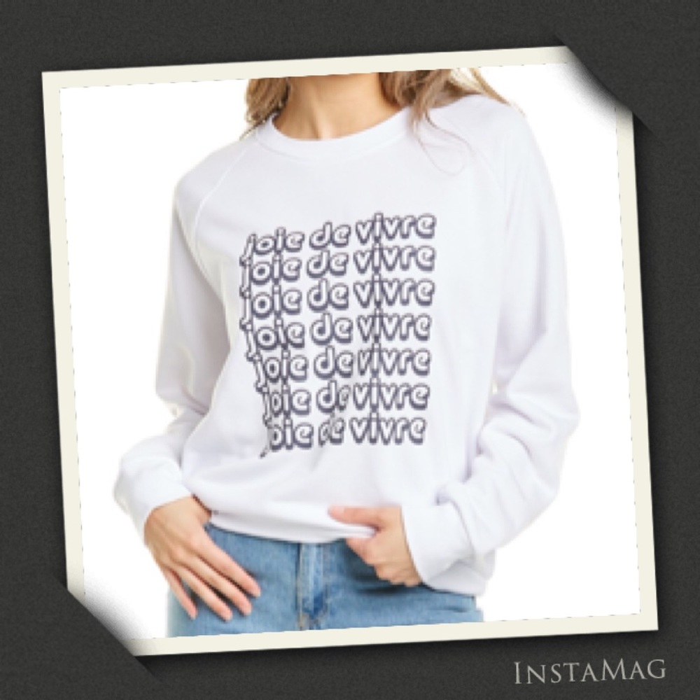 KENSIE 'Joie de Vivre' Graphic Sweatshirt